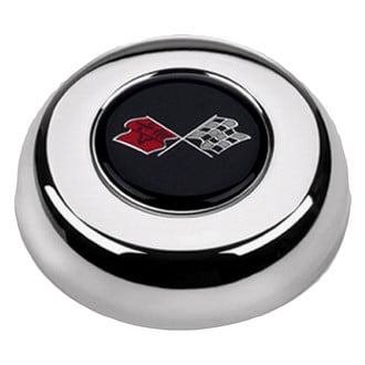 Grant® - Classic/Challenger Style Horn Button with Corvette Flags Emblem