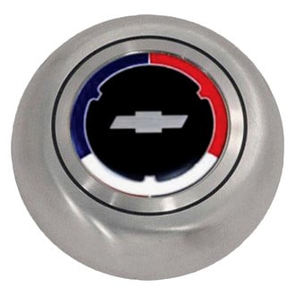 Grant® - Classic/Challenger Style Stainless Steel Horn Button with Red/White/Blue Chevrolet Emblem