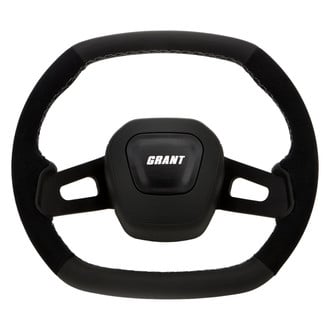 Grant® - 2-Spoke C8 Performance Black Suede/Leather Steering Wheel