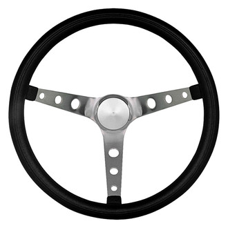 Grant® - 3-Spoke Classic Nostalgia Mustang Style Black Cushioned Foam Steering Wheel