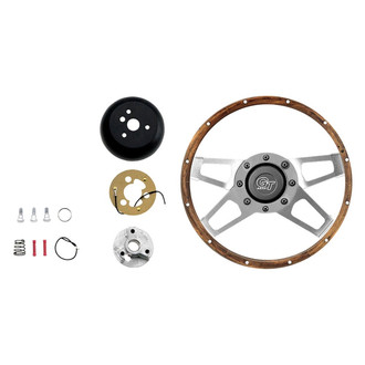 Grant® - 2-Pc Challenger Style Wooden Steering Wheel Kit