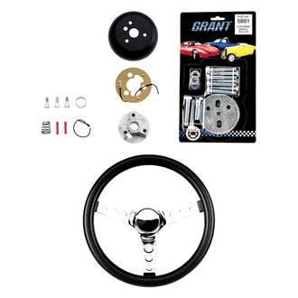 Grant® - 3-Pc Classic Series Perforated Spokes Foam Grip Steering Wheel Kit