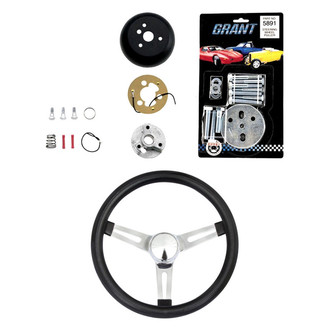 Grant® - 3-Pc Classic Series Slotted Spokes Steering Wheel Kit