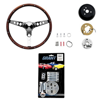 Grant® - 3-Pc Classic Wood Steering Wheel Kit