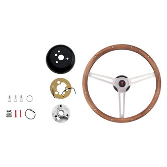 Grant® - 2-Pc Classic Nostalgia Slotted Spoke Wooden Steering Wheel Kit