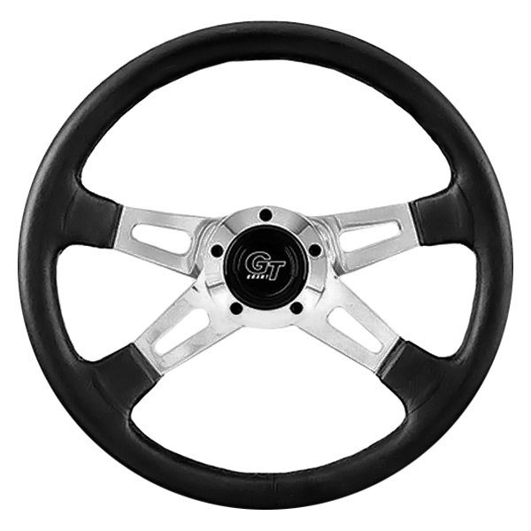 Grant® 4Spoke Elite GT Dual Plane Black Leather Grained Vinyl