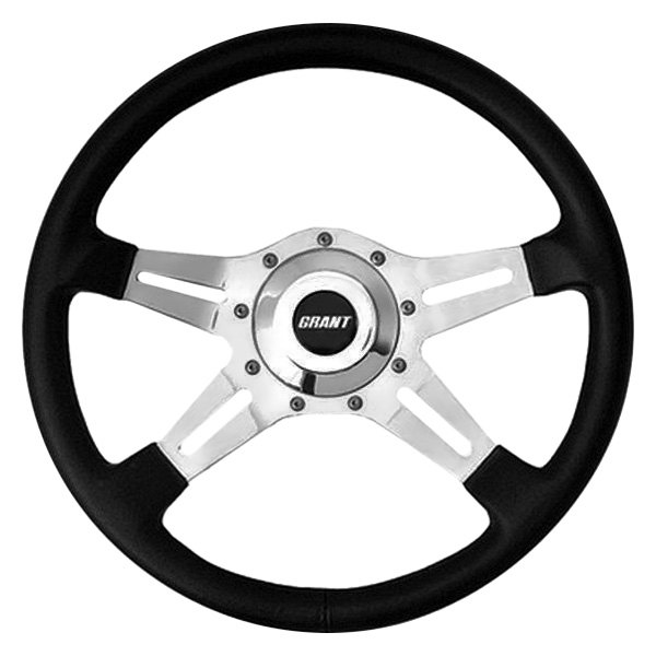 Grant® - 4-Spoke Le Mans Series Black Leather Grained Vinyl Steering Wheel