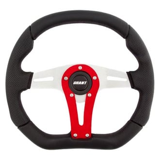 Grant® - 3-Spoke D Series Racing Steering Wheel with Red Accent Spoke