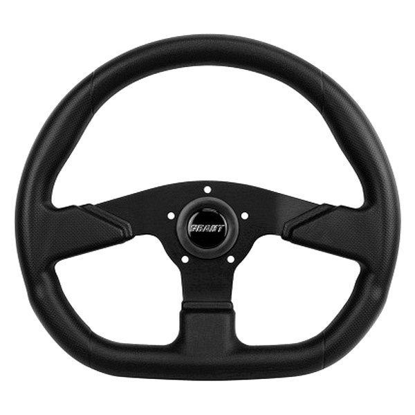 Grant® - 3-Spoke Aluminum Black Anodized Design Racing Style Steering Wheel with Black Contoured Polyurethane Grip