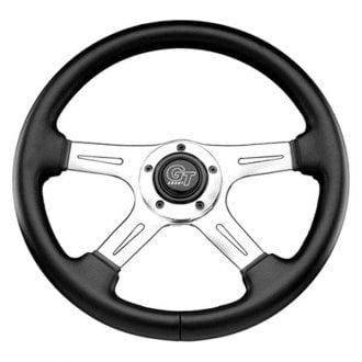 Grant® - 4-Spoke Elite GT Black Leather Grained Vinyl Steering Wheel