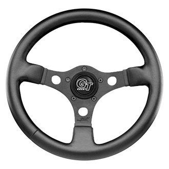 Grant® - 3-Spoke Signature™ Formula GT Black Suede Grained Vinyl Steering Wheel with Black Anodized Spokes