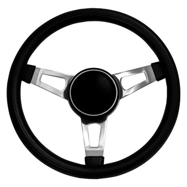 Grant® - 3-Spoke Classic Nostalgia Mopar Tuff Style Black Cushioned Foam Steering Wheel