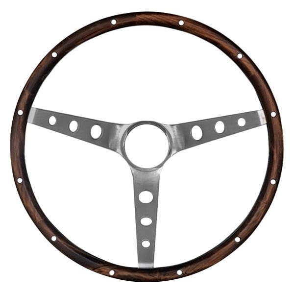 Grant® - 3-Spoke Classic Nostalgia Mustang Style Walnut Hardwood Steering Wheel