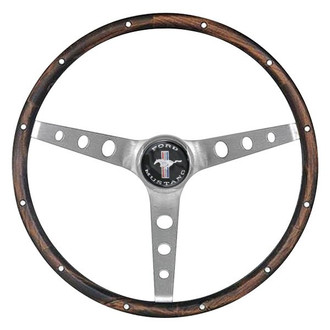 Grant® - 3-Spoke Classic Nostalgia Mustang Style Walnut Hardwood Steering Wheel