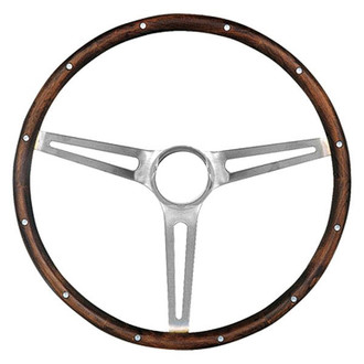 Grant® - 3-Spoke Classic Nostalgia Pontiac Style Walnut Hardwood Steering Wheel