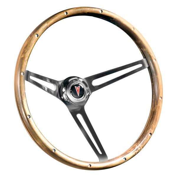 1964-1966 Pontiac Grand Prix LeMans Wood Steering Wheel 15" High Gloss Rivets
