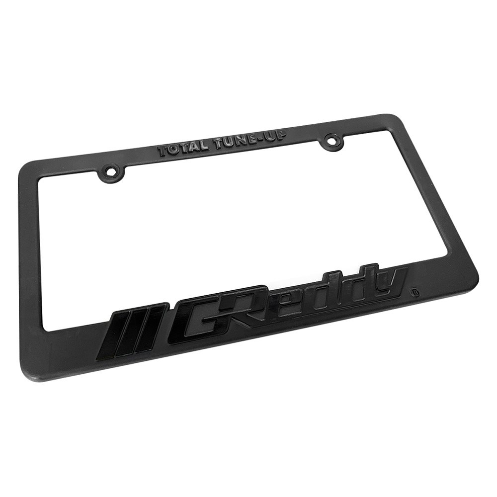 GReddy® Total Tune Up Black License Plate Frame with Greddy Letters