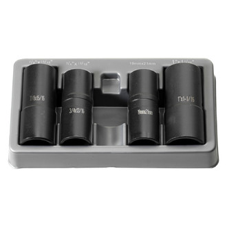Grey Pneumatic® - 4-piece Deep Flip Thin Wall Impact Socket Set