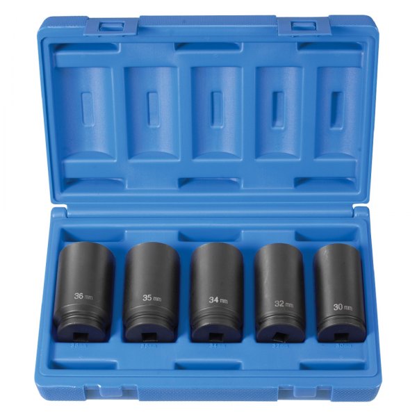 Grey Pneumatic® - 5-piece 6-Point Spindle Nut Set