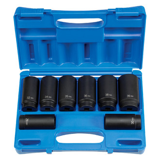 Grey Pneumatic® - 8-piece 12-Point Axle Nut Socket Set