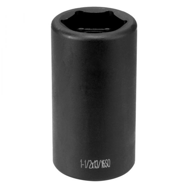 Grey Pneumatic® - 1-1/2 x 13/16" Black Deep Dual Budd Impact Socket