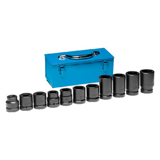 Grey Pneumatic® - 11-piece Standard and Deep Impact Socket Set