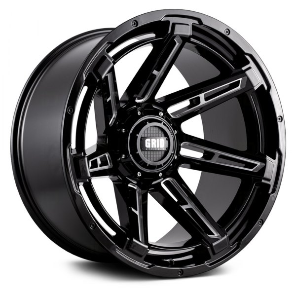GRID OFF-ROAD® - GD12 Gloss Black with Milled Accents