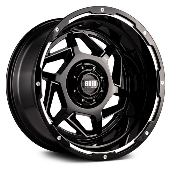 GRID OFF-ROAD® - GD14 Gloss Black with Milled Accents