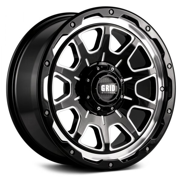 GRID OFF-ROAD® - GD15 Gloss Black with Milled Accents