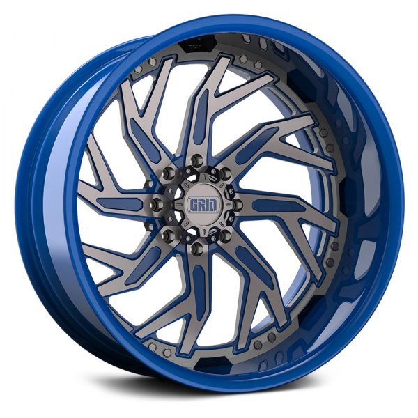 GRID OFF-ROAD® - GF21 2PC Metallic Gray with Blue Accents