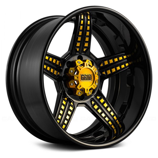 GRID OFF-ROAD® - GF5 2PC Gloss Black with Gold Accents