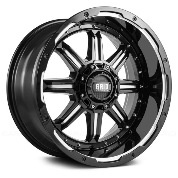 GRID OFF-ROAD® - GD10 Gloss Black with Milled Accents