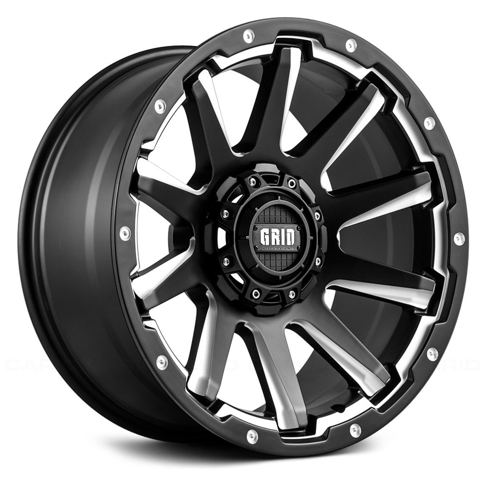 GRID OFFROAD® GD5 Wheels Matte Black with Milled Accents Rims GD05