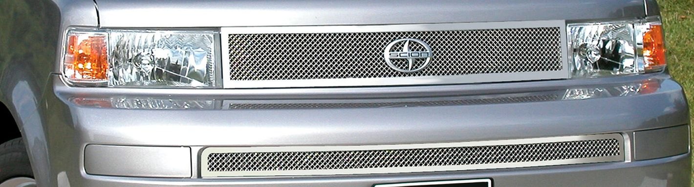 Fits 2003-2007 Scion XB Stainless Steel Black Horizontal Billet Grille Combo