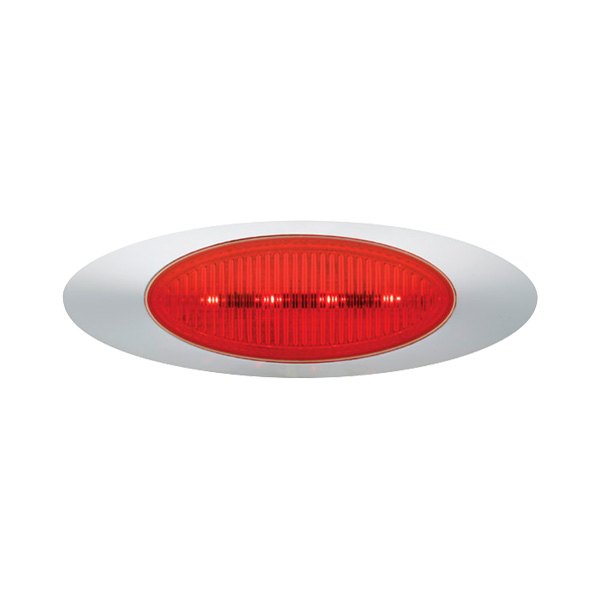 Grote® 45582 M1 Series 7"x2" Oval Chrome Red LED Side Marker Light