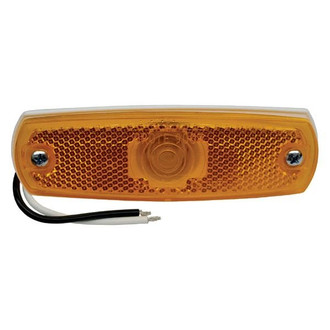 Grote® - 1.25" Low-Profile Yellow Screw Mount Clearance Marker Light with Built-In Reflector