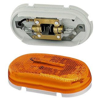 Grote® - Oval 4"x2" Amber Crystal Side Marker Light