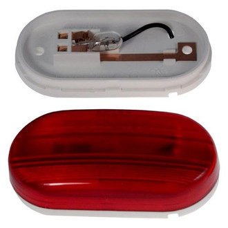 Grote® - Optic Lens Red Oval Bracket Mount Clearance Marker Light