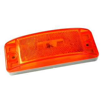 Grote® - Sealed Turtleback® II 6"x2" Rectangular Amber Crystal Side Marker Light