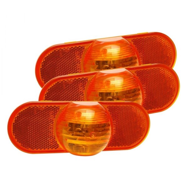 Grote® 525333 Torsion Mount III Reflex Reflector Amber Oval Turn