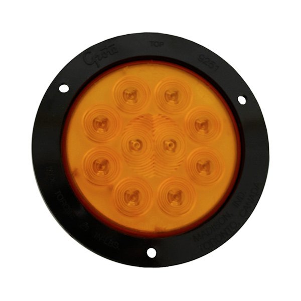 Grote® 53293 SuperNova™ 4" Round Chrome Amber LED Turn Signal Light
