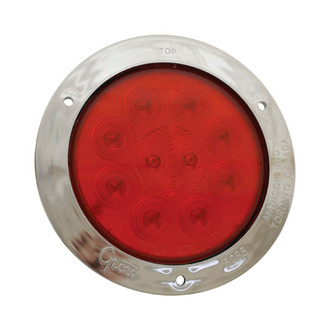 Grote® - SuperNova™ 4" Round Chrome/Red LED Tail Light