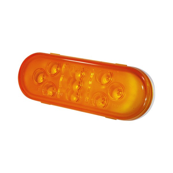 Grote® 54143 SuperNova™ 6"x2" Rectangular Chrome/Amber LED Turn Signal Light