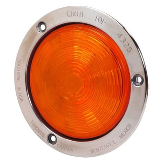 Grote® - SuperNova NexGen™ 4" Yellow Round Bracket Mount LED Combination Tail Light