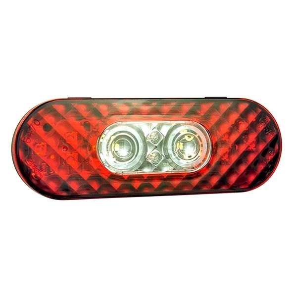 Grote® - 6" Oval Grommet/Bracket Mount LED Combination Tail Light with Integrated Backup Light