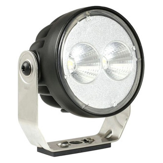 Grote® - Trilliant™ T26 18W Round Black Powder Coated Housing LED Light with Pigtail (3.65", 3.2")