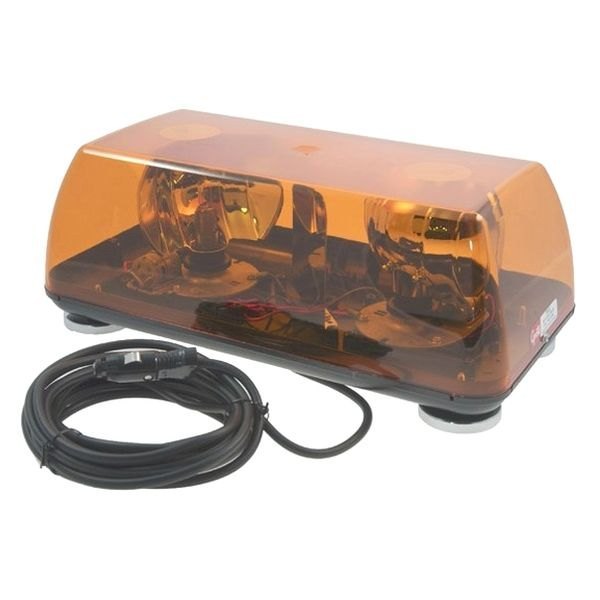 Grote® - 15" Magnet Mount Mini Rotating Hi-Intensity Portable Amber Beacon Light Bar