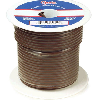 Grote® - 14 AWG Single 100' Brown Stranded PVC Primary Wire