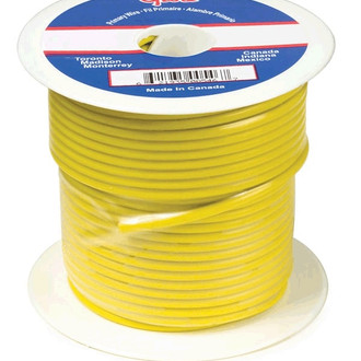 Grote® - 18 AWG Single 100' Yellow Stranded PVC Primary Wire