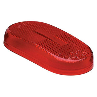 Grote® - 4"x2" Oval Red Crystal Side Marker Light Lens